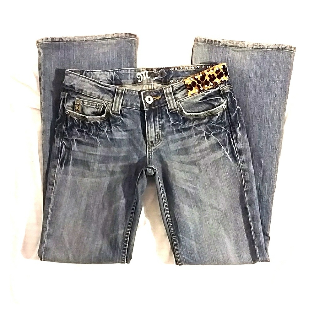 Miss Me Leopard Diamond Jeans 28